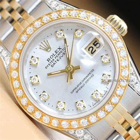 two tone rolex with diamond bezel|Rolex factory diamond bezel.